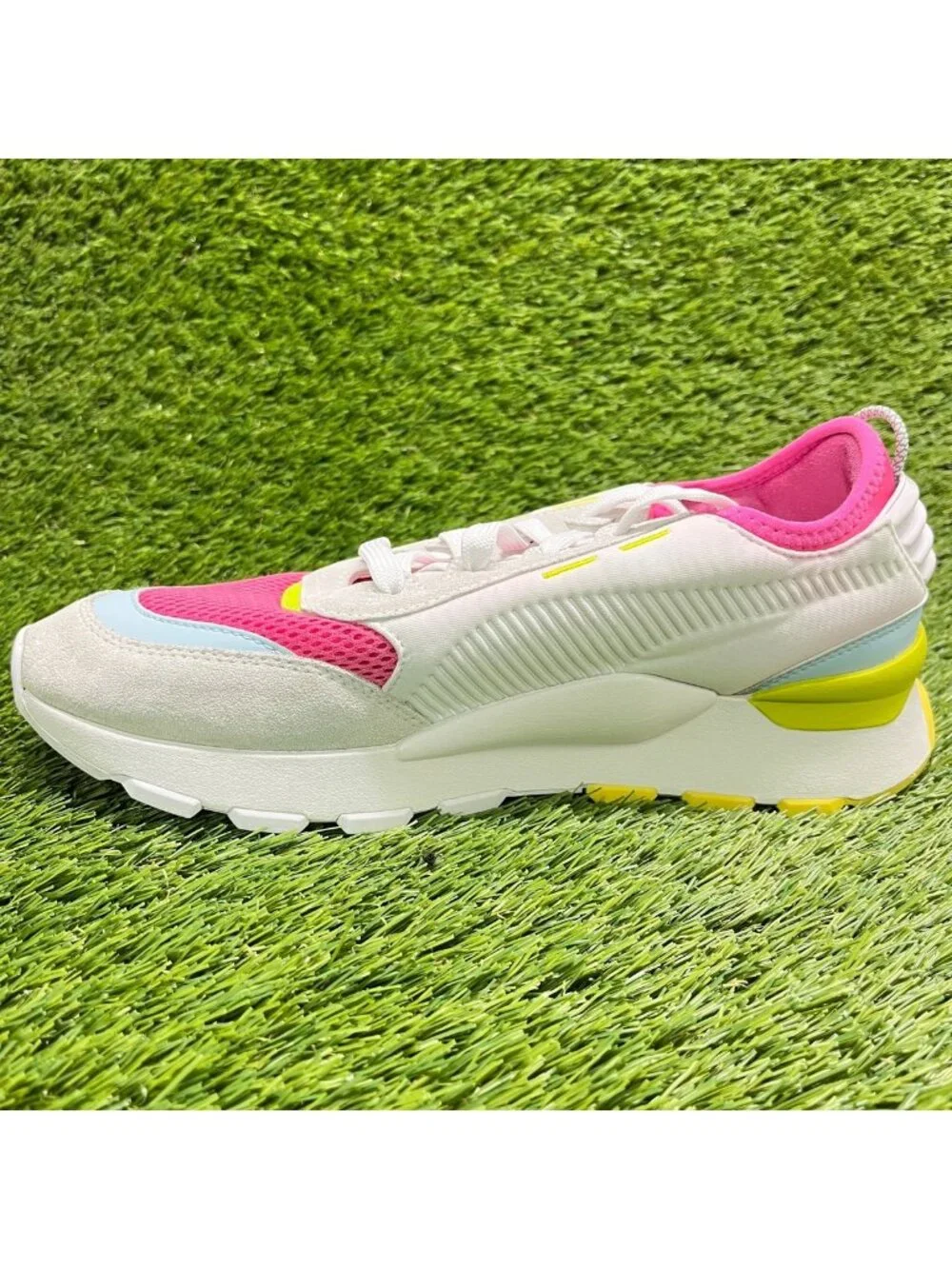 Puma RS-0 Winter Inj Toys Mens Size 9 White Pink Athletic Running Shoes Sneakers